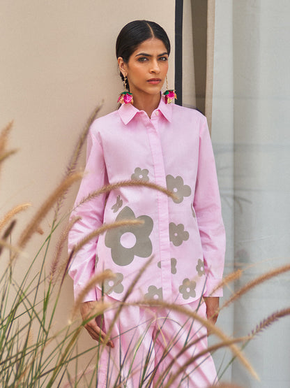 Blush Bloom Cotton Shirt