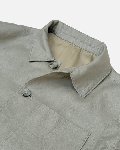 Bare Brown Linen Shacket - Olive
