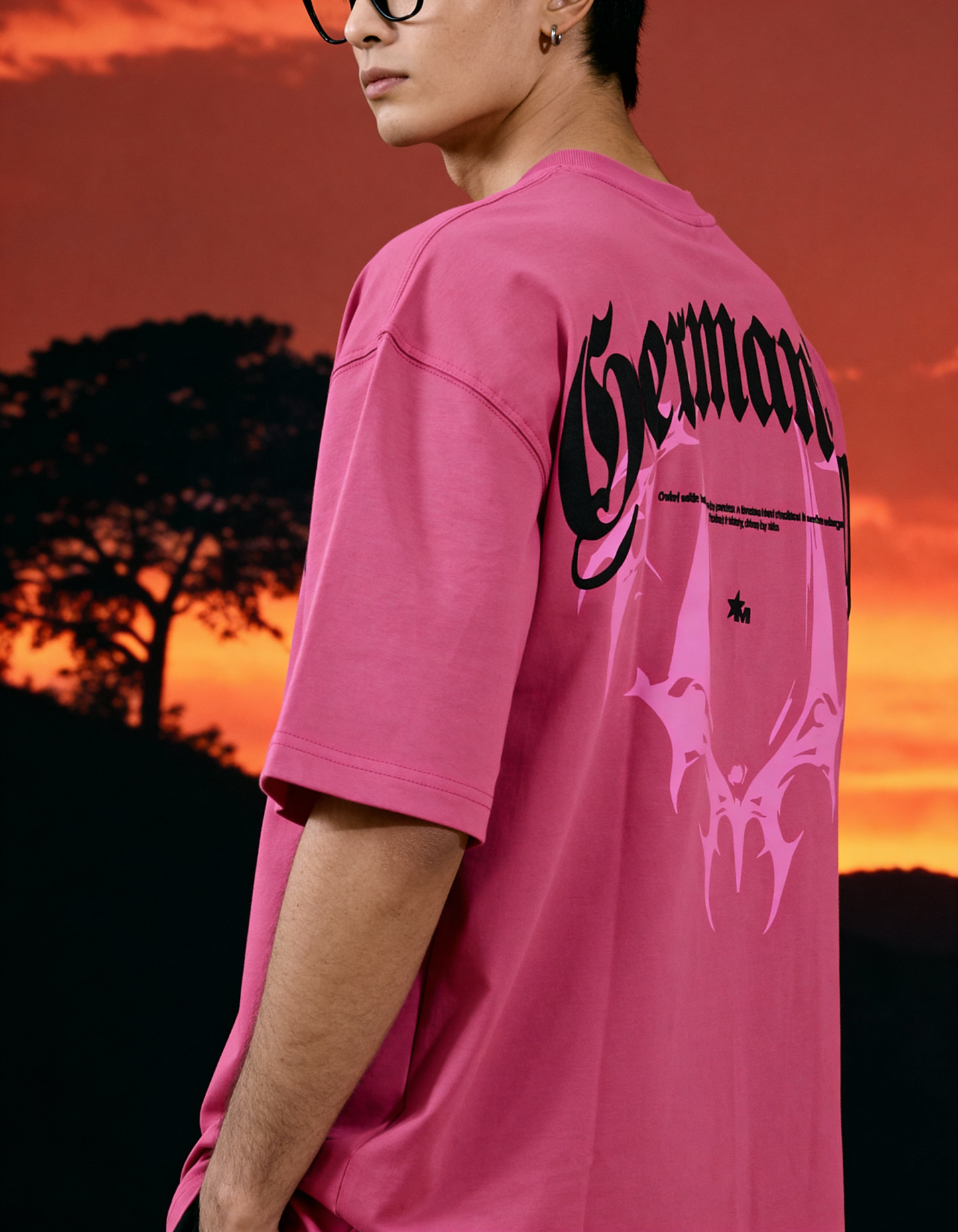 Germanica Pink Oversized T-Shirt