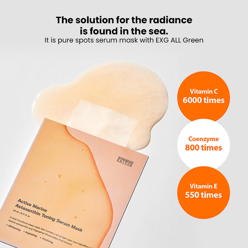 Sungboon Editor Active Marine Astaxanthin Toning Serum Mask (23ml) | Sungboon Editor at Broadway