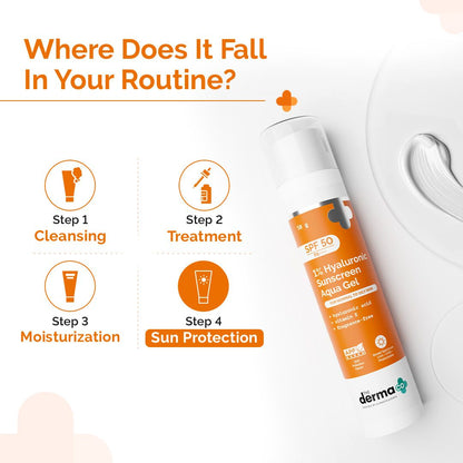 0.01 Hyaluronic Sunscreen Aqua Gel | The Derma Co. at Broadway