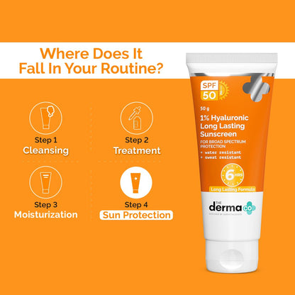 0.01 Hyaluronic Long Lasting Sunscreen | The Derma Co. at Broadway