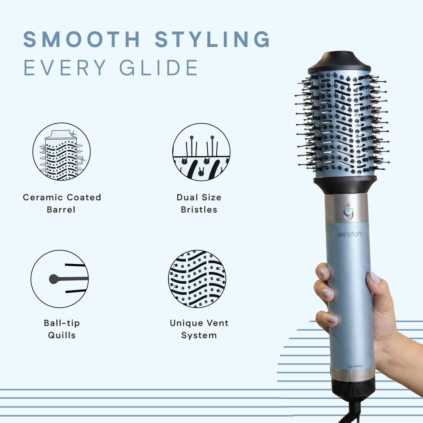 5 in 1 Hair Blow Brush | Auto Curler, Dryer, Straightener & Styler -1 | Winston at Broadway