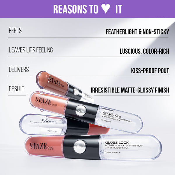 Staze Gloss Lock 2-in-1 Liquid Lipstick | Staze at Broadway