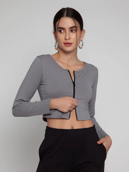 Grey ZipKnit Joggers