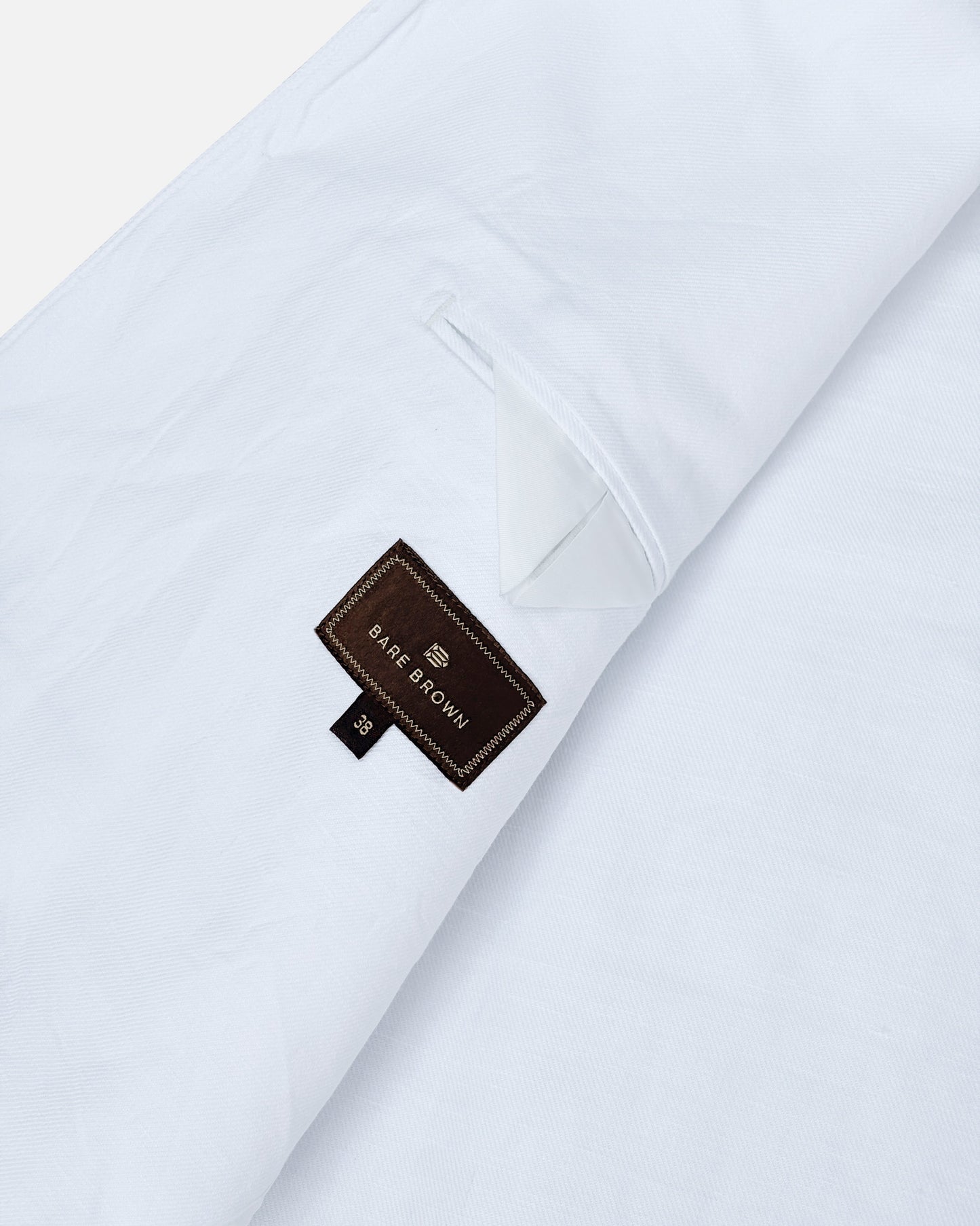 Bare Brown Linen Shacket - White