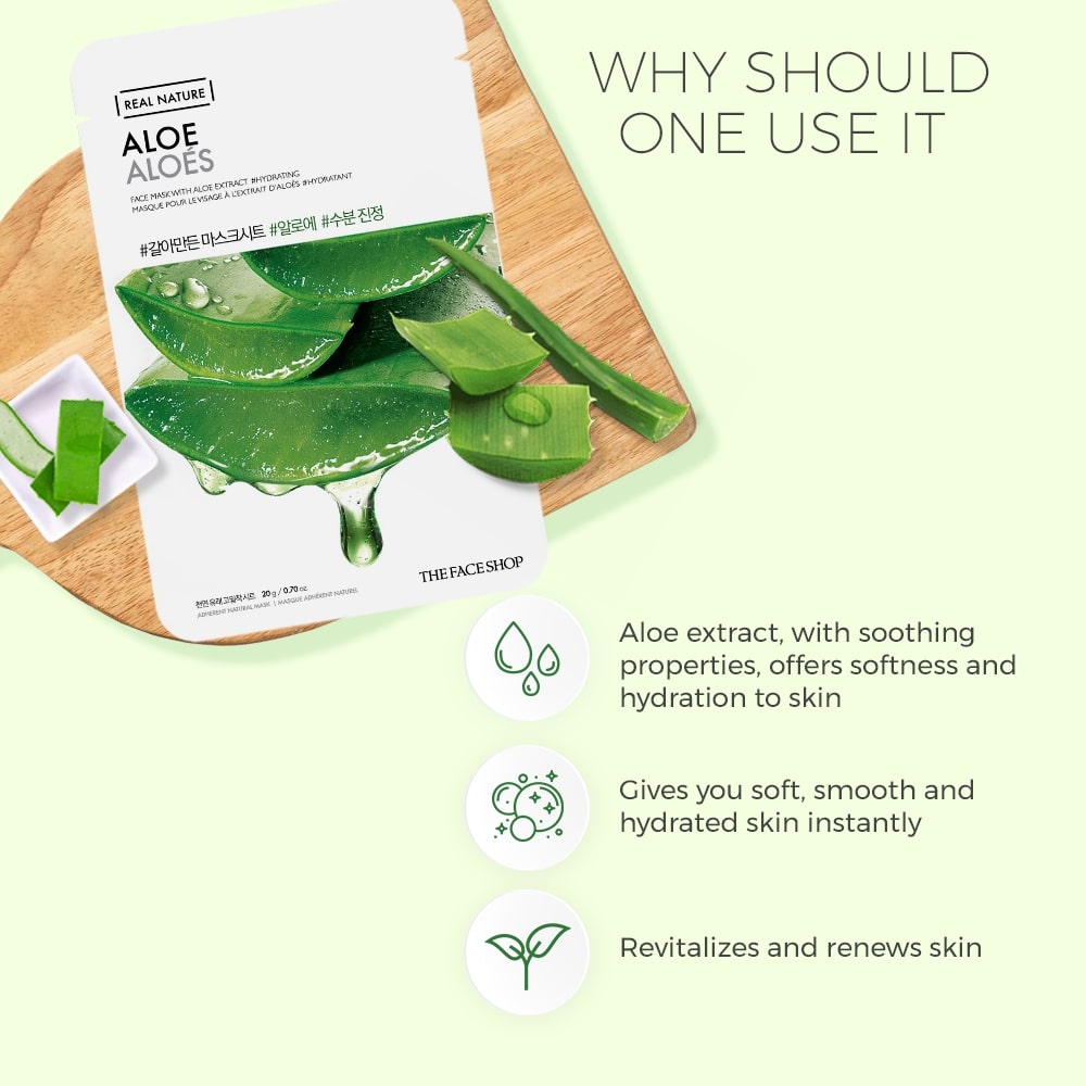 Real Nature Aloe Face Mask 20g