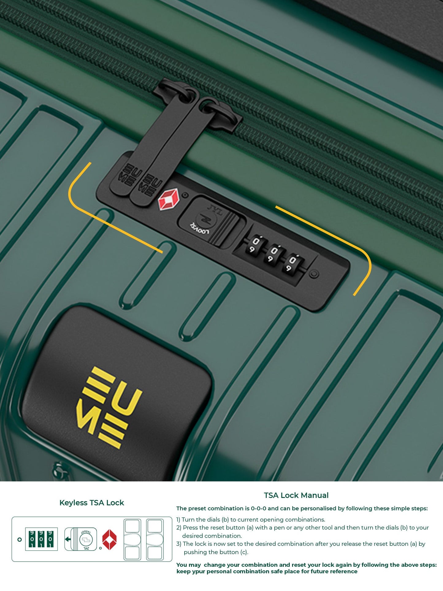 Trunk Check-In Plus- Pine Green