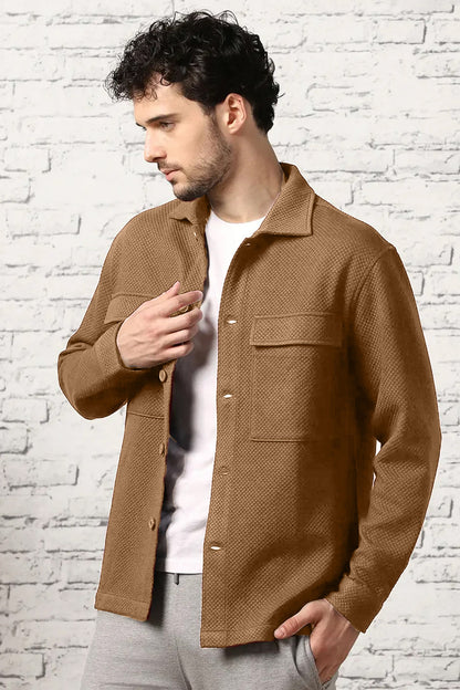 Relaxed Fit Textured Overshirt