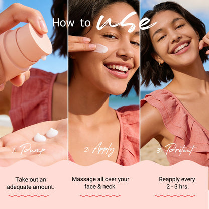 Detan+ Dewy Gel Sunscreen SPF 50+ PA++++ with 2% Kojic-Hyaluron Complexâ„¢ & Wild Berries - 50 g