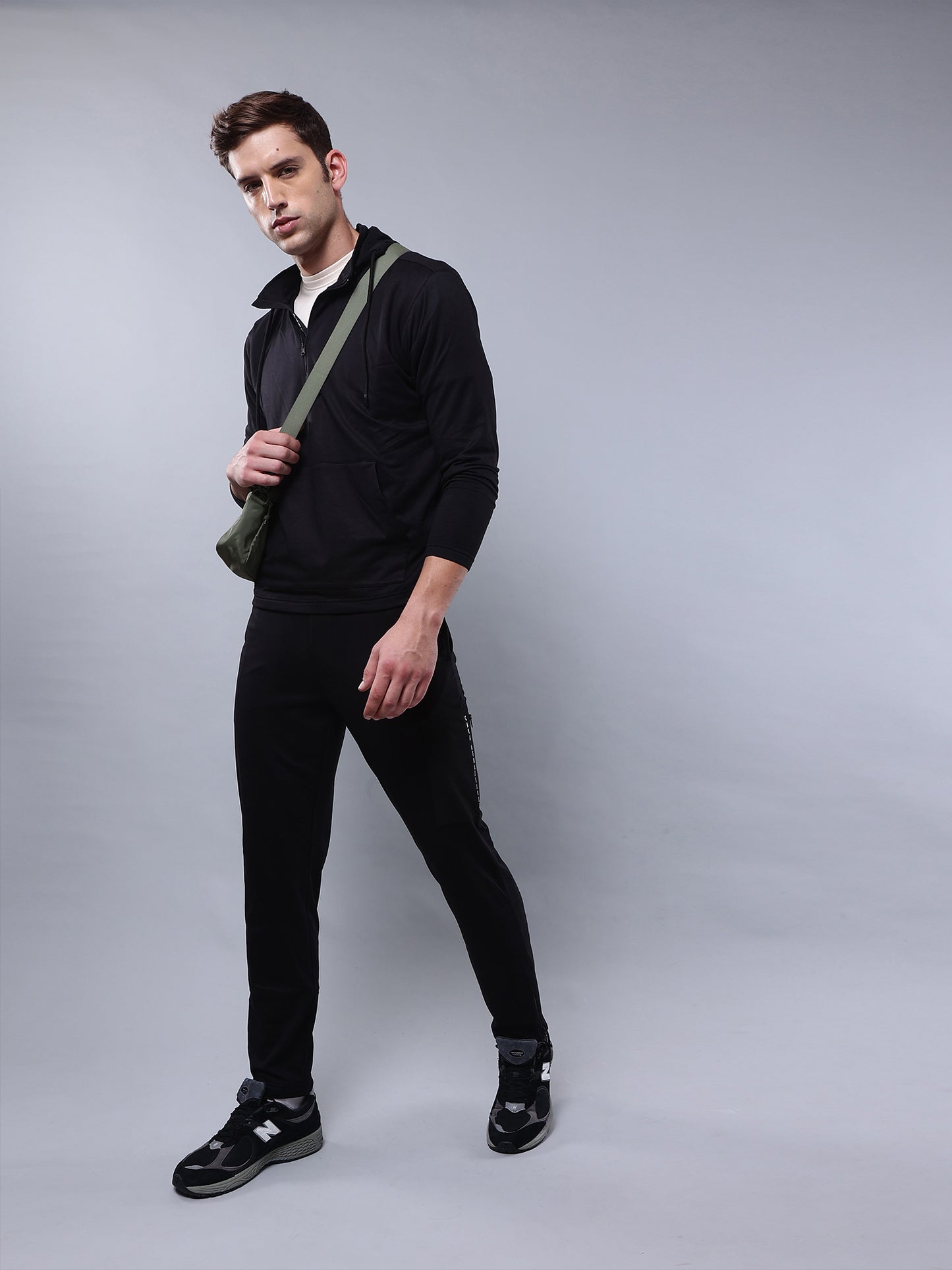 Black ZipKnit Joggers