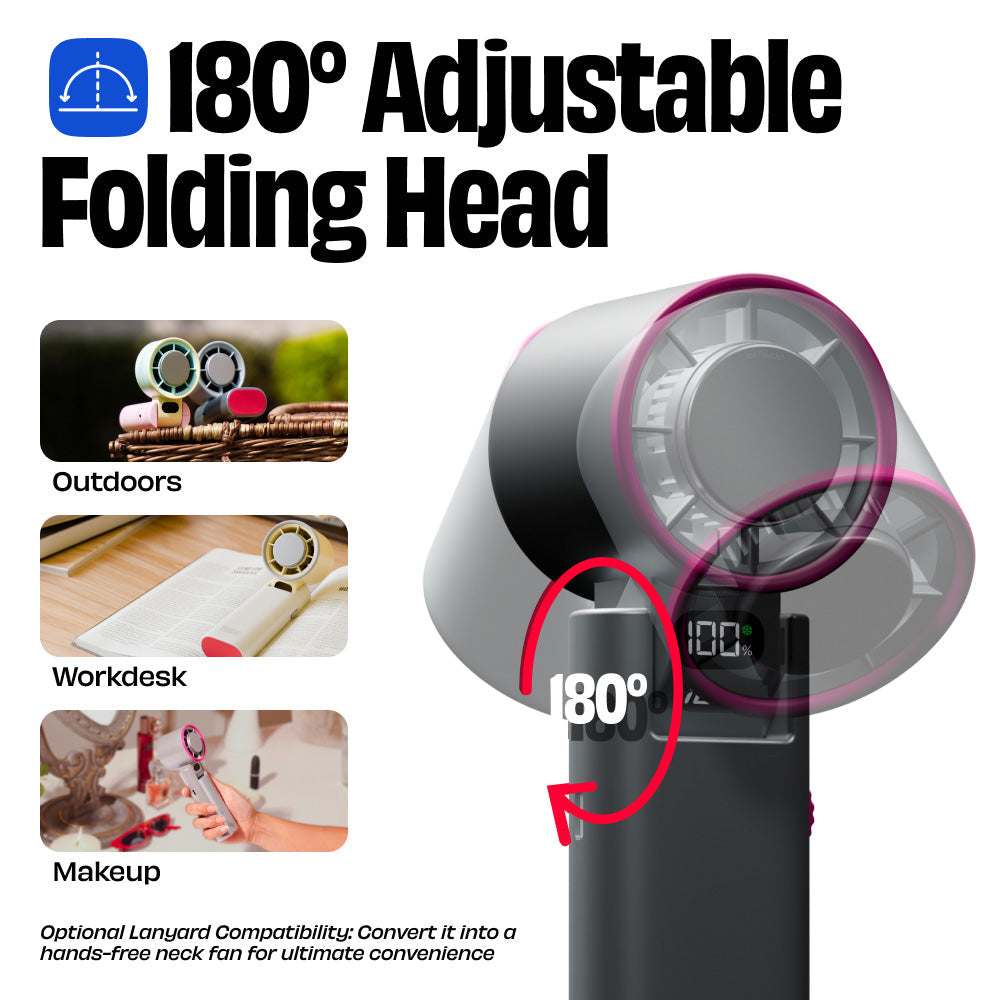 Nuuk BFF Rechargeable Personal Fan with IceTouch - Black Pink Grey | NUUK at Broadway
