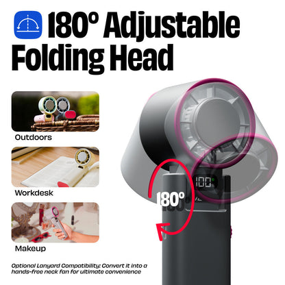Nuuk BFF Rechargeable Personal Fan with IceTouch - Black Pink Grey | NUUK at Broadway