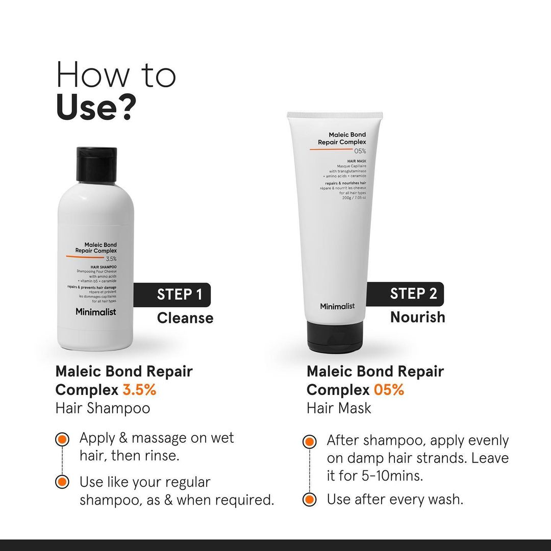 Minimalist Maleic Bond Repair Complex 3.5% Hair Shampoo 250 ml