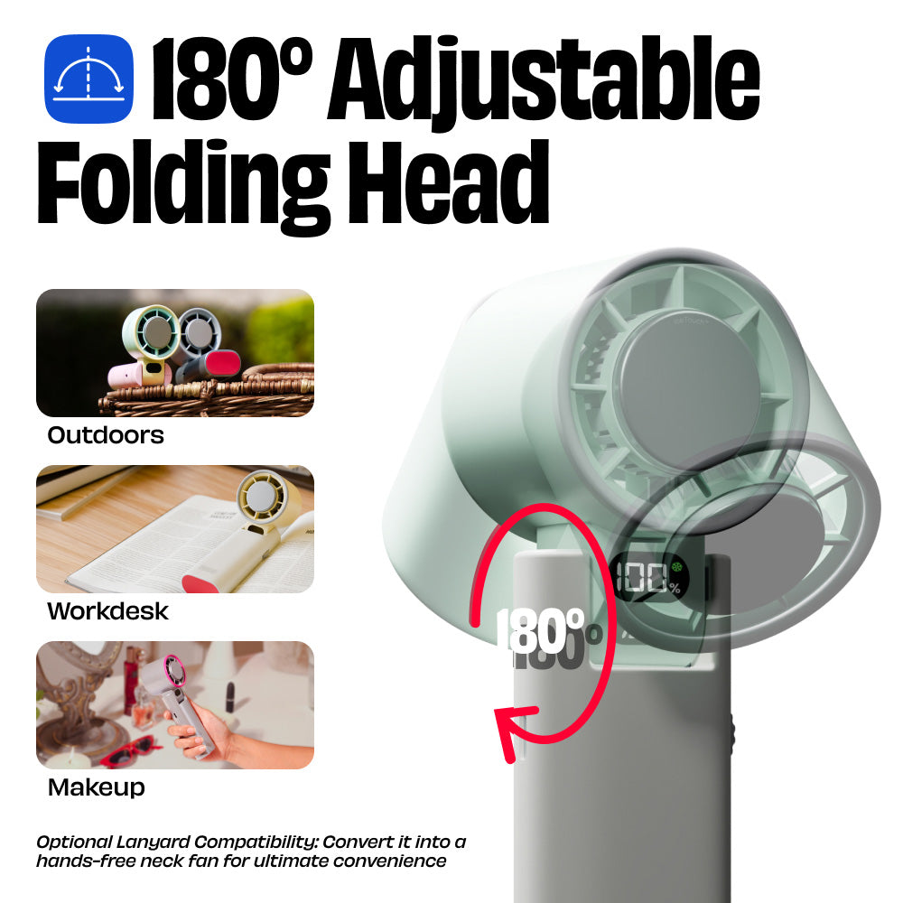 Nuuk BFF Rechargeable Personal Fan with IceTouch - Matcha Green