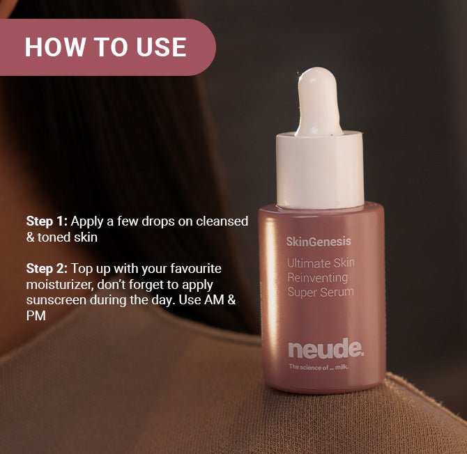 All - in - One Face Serum | Niacinamide+Lactic Acid+Hyaluronic Acid - SkinGenesis - Neude Skin