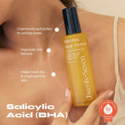 Refreshing Facial Cleanser with Niacinamide, Glycolic Acid (AHA) and Salicylic Acid (BHA) - 100ml