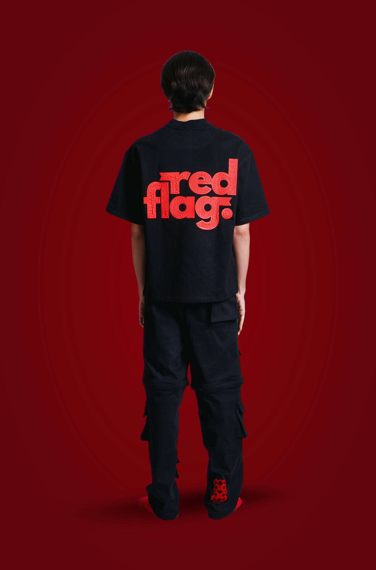 red flag. - korean oversized tshirt | sorta at Broadway