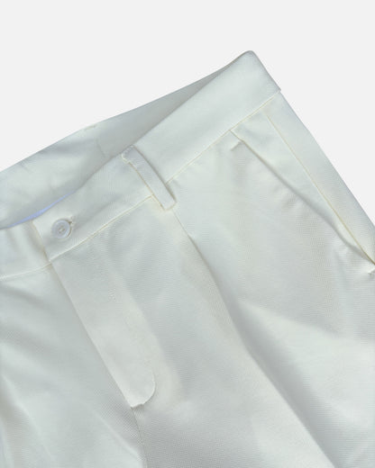 Bare Brown Knit Shorts - Off White