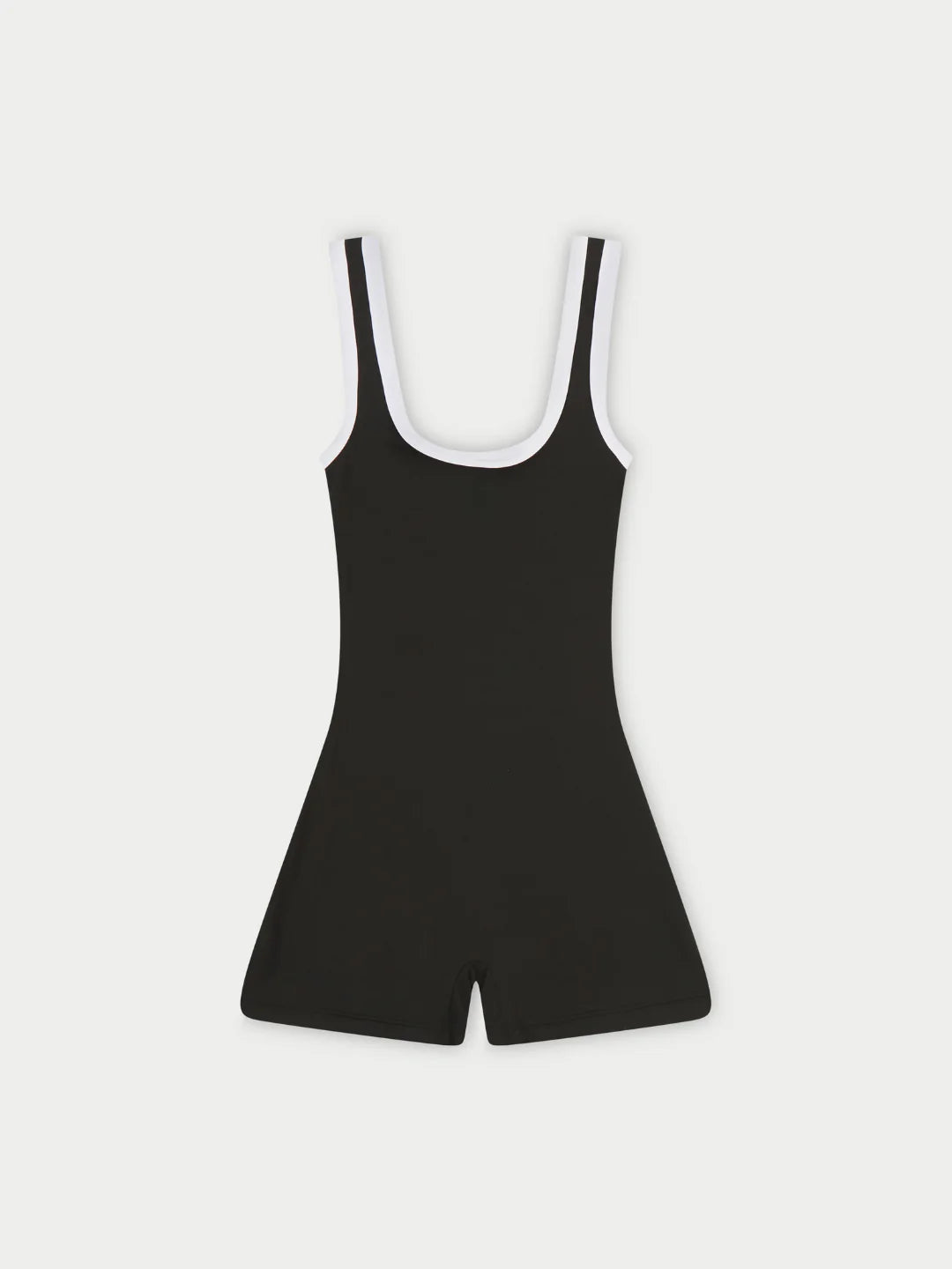 Black Contrast Piping Playsuit