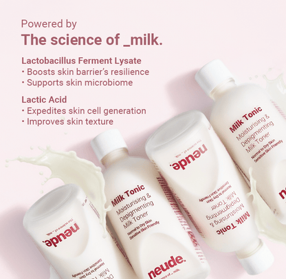 Milk Tonic: Depigmenting & Hydrating Toner with Camel Milk, Ceramides and Snail Mucin - Neude Skin