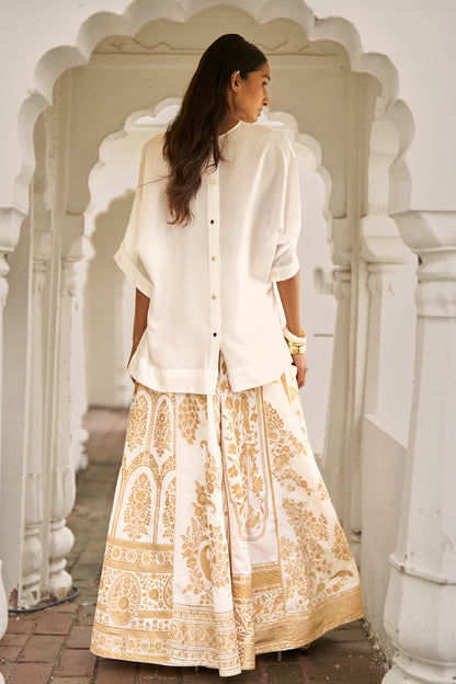 BENARES SILK BROCADE MAXI SKIRT