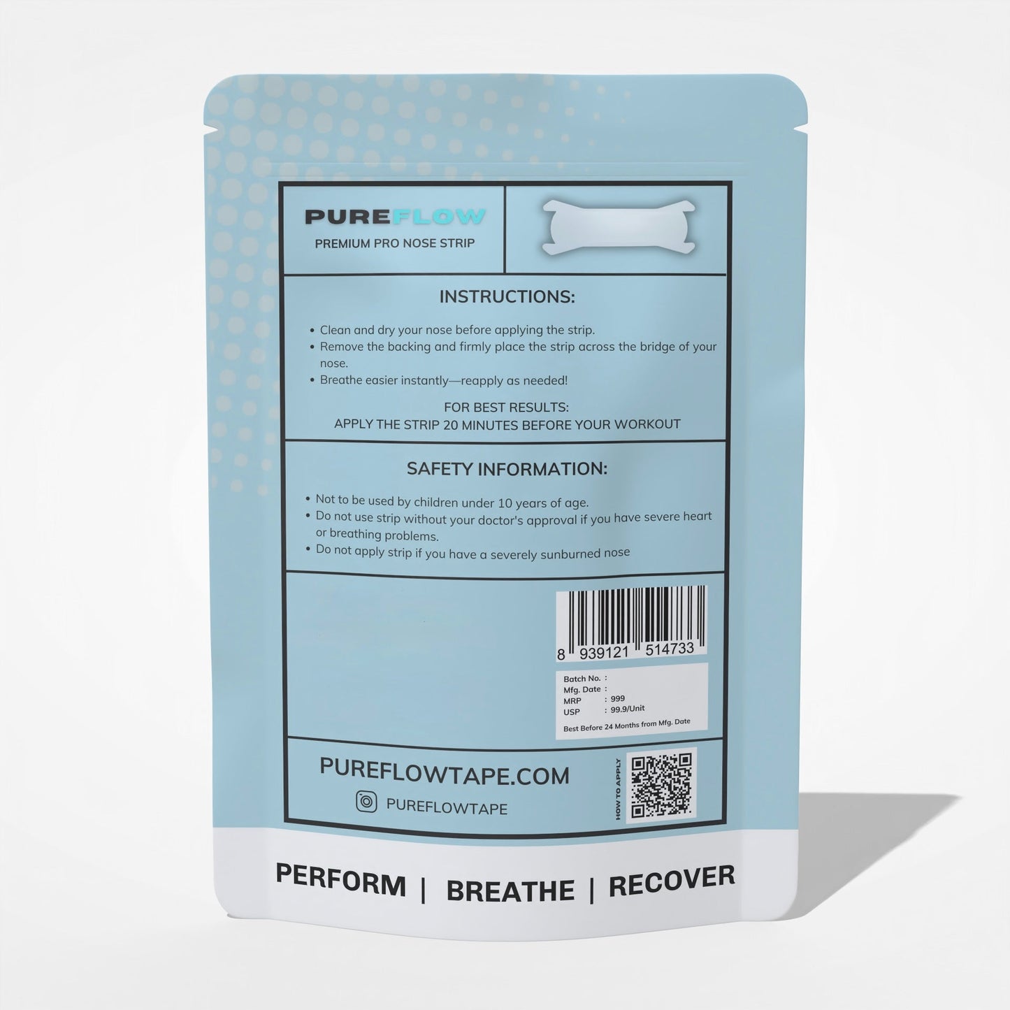 PureFlow Pro Transparent Nasal Strips | PureFlow Tape at Broadway