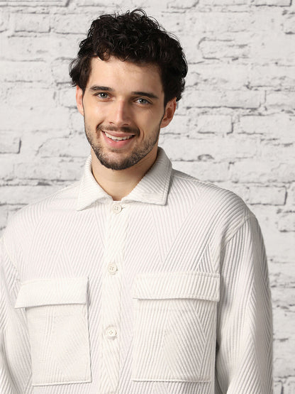 Relaxed Fit Textured Overshirt
