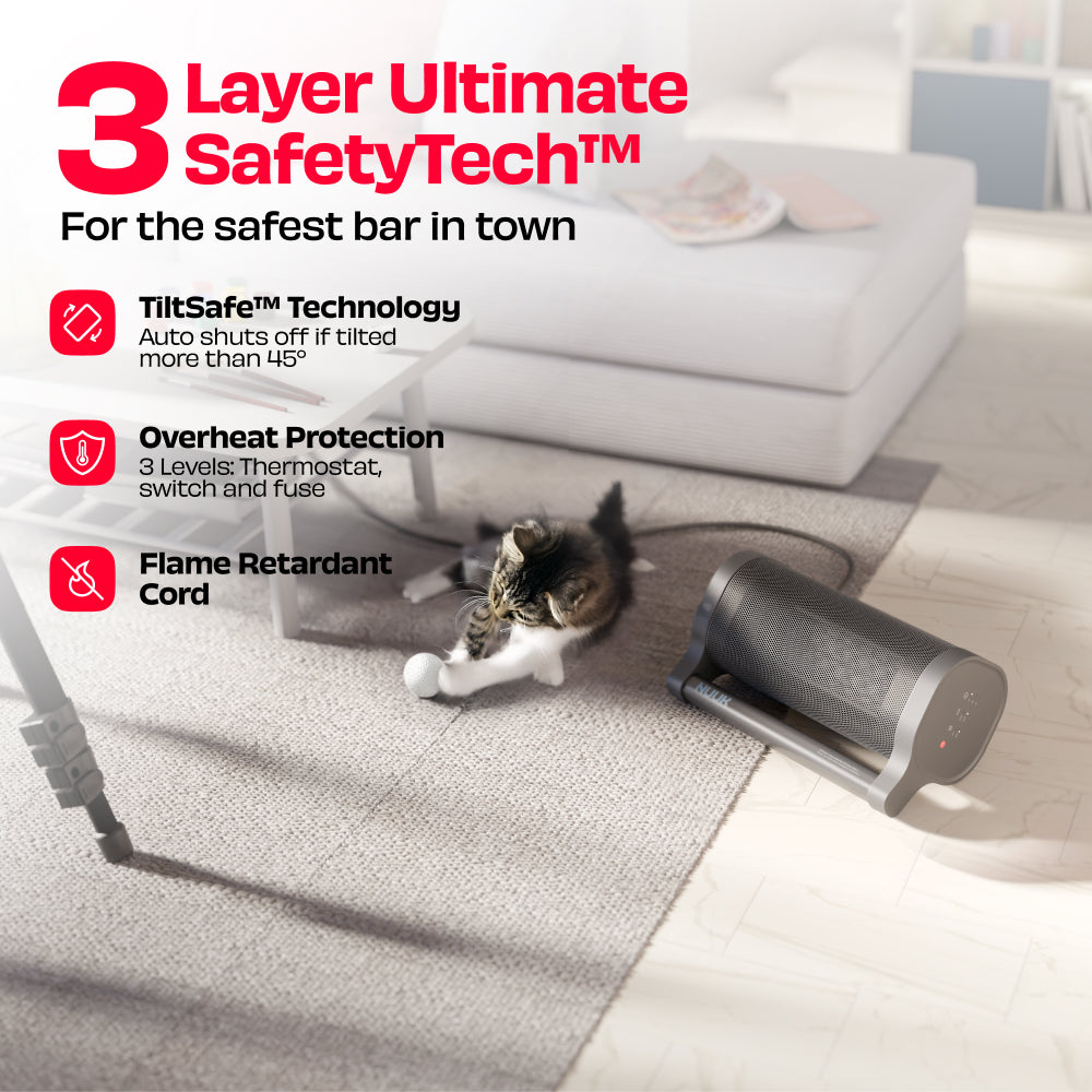 NUUK HOT BAR  2200W PTC SPACE HEATER WITH CERAMIC HEATING PLATE