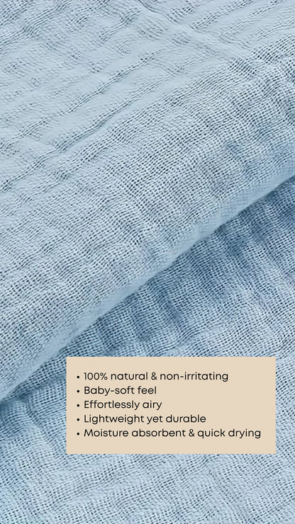Sky Muslin Shorts Set