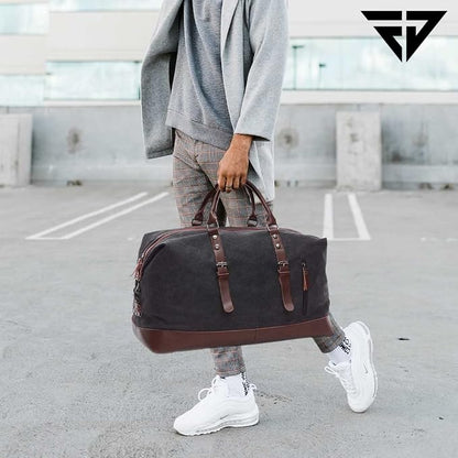 FUR JADEN  40L Canvas Weekender Travel Duffle Cabin Bag
