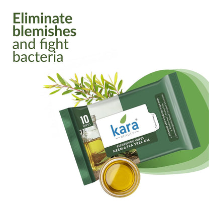 Kara Refreshing Wet Wipes with Neem & Tea Tree