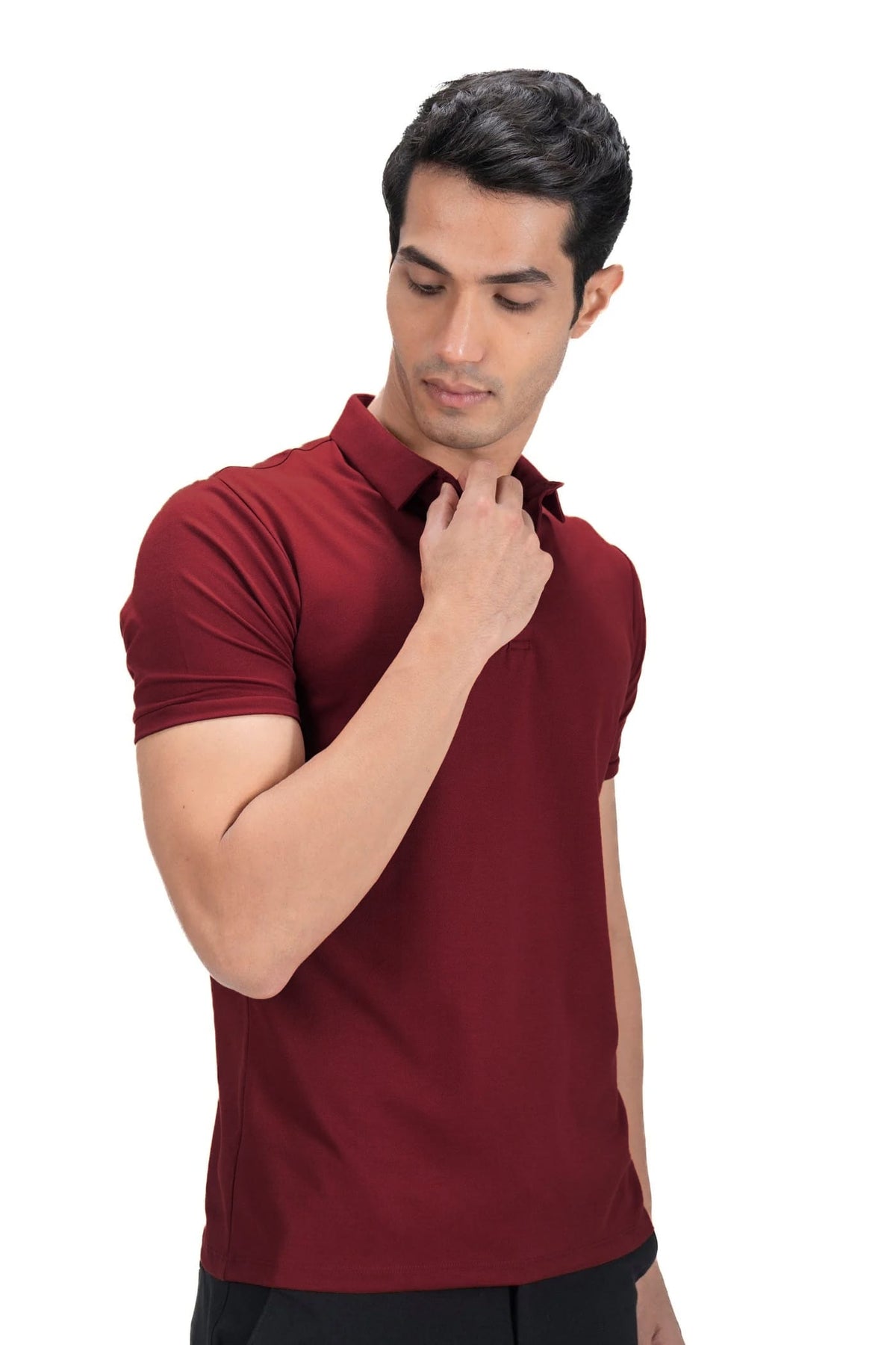Cardinal Polo Twill - Merlot Red