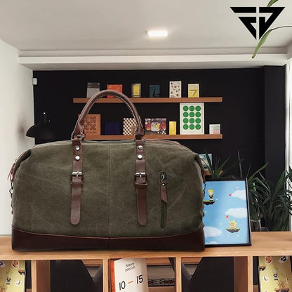 FUR JADEN  40L Canvas Weekender Travel Duffle Cabin Bag
