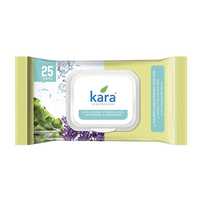 Kara Micellar Makeup Remover Wipes with Lavender & Seaweed