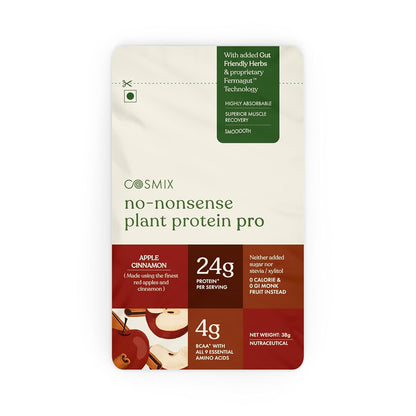 No-Nonsense Plant Protein PRO, Apple Cinnamon - 38g