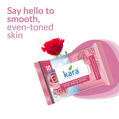 Kara Refreshing Wet Wipes with Rose Water