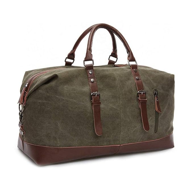 FUR JADEN  40L Canvas Weekender Travel Duffle Cabin Bag