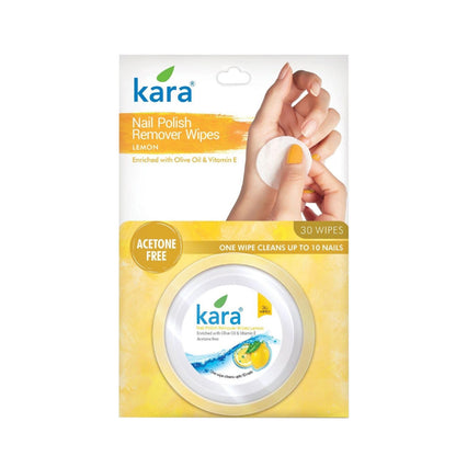 Kara Nail Polish Remover Wipes| Lemon Fragrance