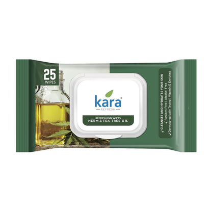 Kara Refreshing Wet Wipes with Neem & Tea Tree