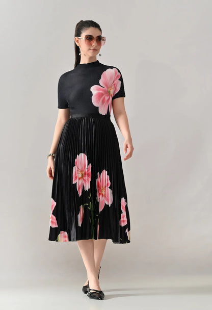 Floral Printed Pleated Two-Piece Set | ANNY at Broadway