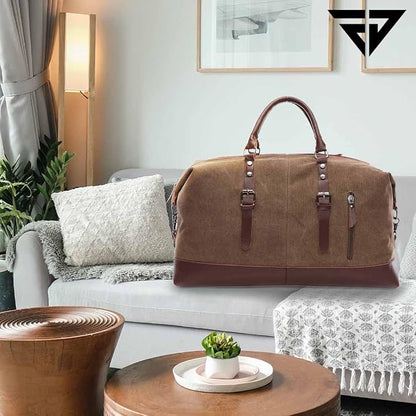 FUR JADEN  40L Canvas Weekender Travel Duffle Cabin Bag