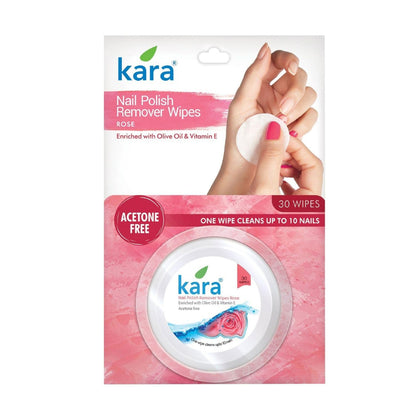 Kara Nail Polish Remover Wipes| Rose Fragrance