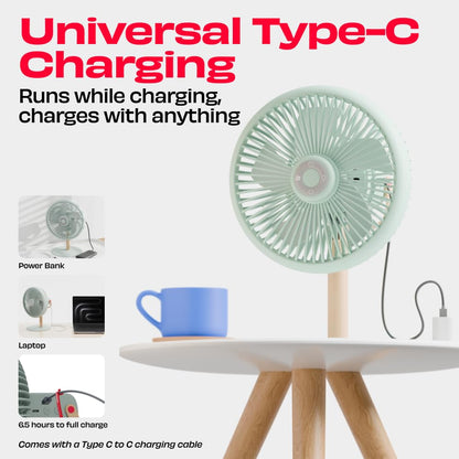 NUUK LIT v2  Table Top Fan with Mood Light