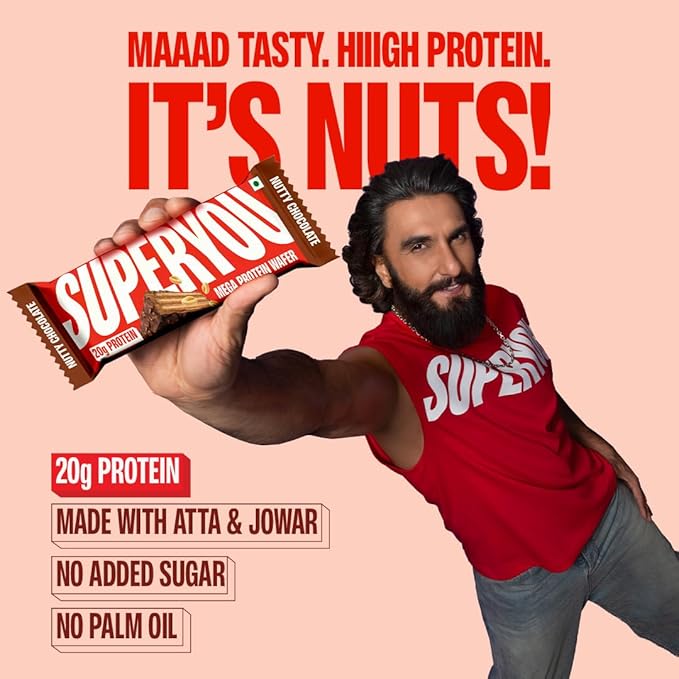 SuperYou Nutty Chocolate Protein Wafer Box of 6 x 2 Combo