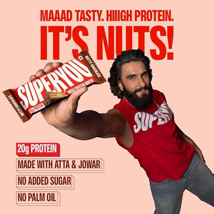 SuperYou Nutty Chocolate Protein Wafer Box of 6 x 2 Combo