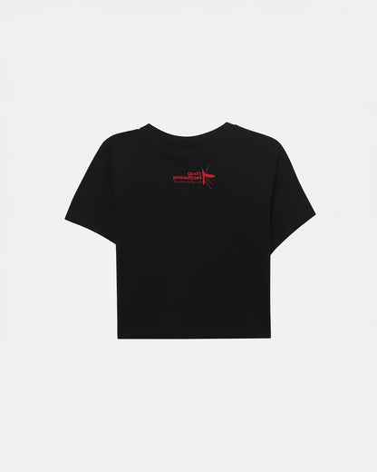Cosmic Intruder Crop - Black | Crazy Mosquitoes at Broadway