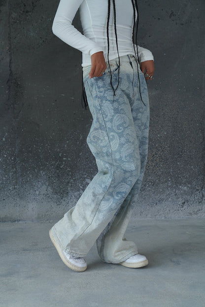 GRADIENT PAISLEY VALKYRE JEANS