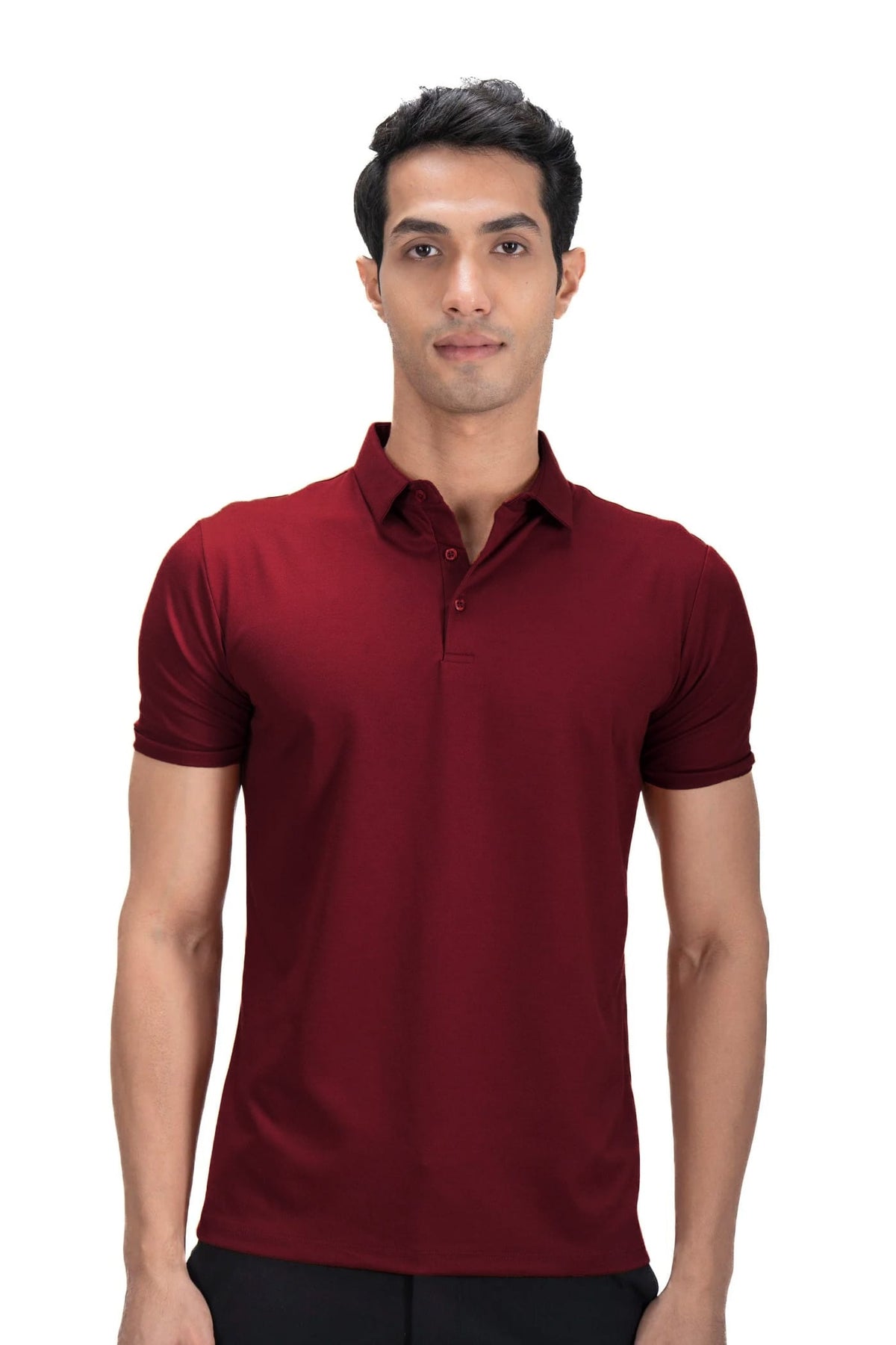 Cardinal Polo Twill - Merlot Red