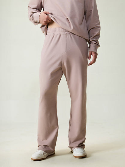Dusty pink wide leg joggers